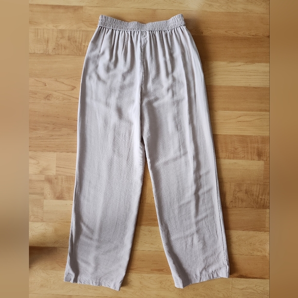 elasticated wide leg beige trousers - Picture 5 of 6